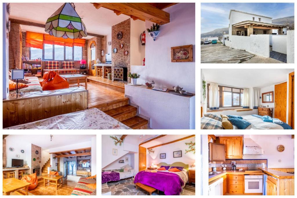 un collage de fotos de una casa en Alojamiento Rural Cuatro Estaciones, en Capileira