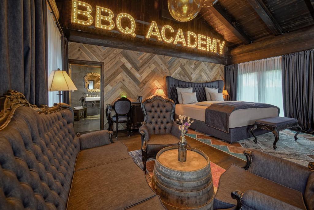 Postel nebo postele na pokoji v ubytování Timberjacks Kassel Motel