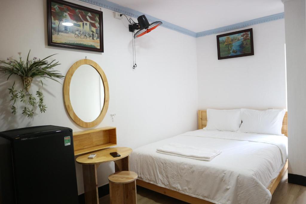 Voodi või voodid majutusasutuse Loan Võ hostel toas