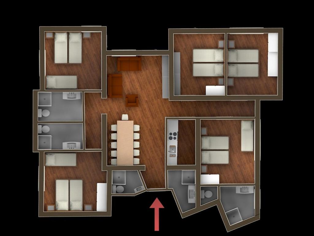 The floor plan of Apartment Alpin-1 by Interhome