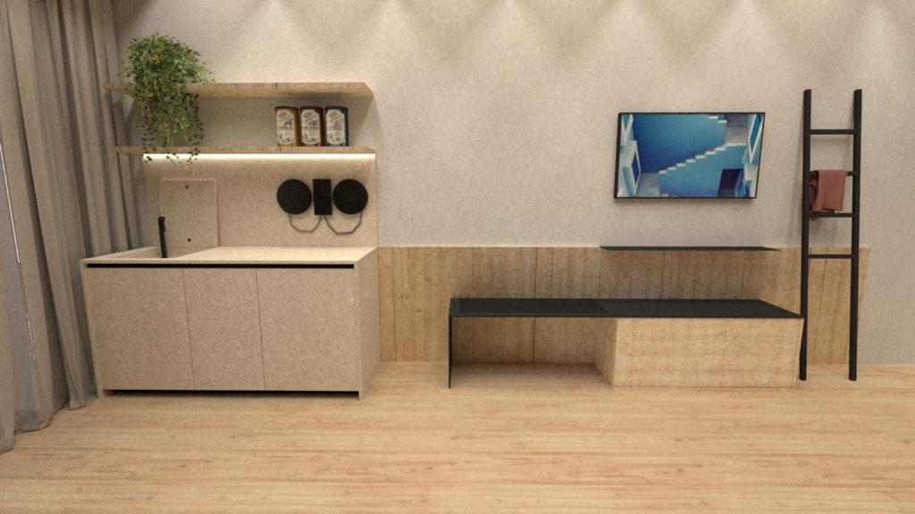 Kuchyň nebo kuchyňský kout v ubytování Hotel Fossa Mala