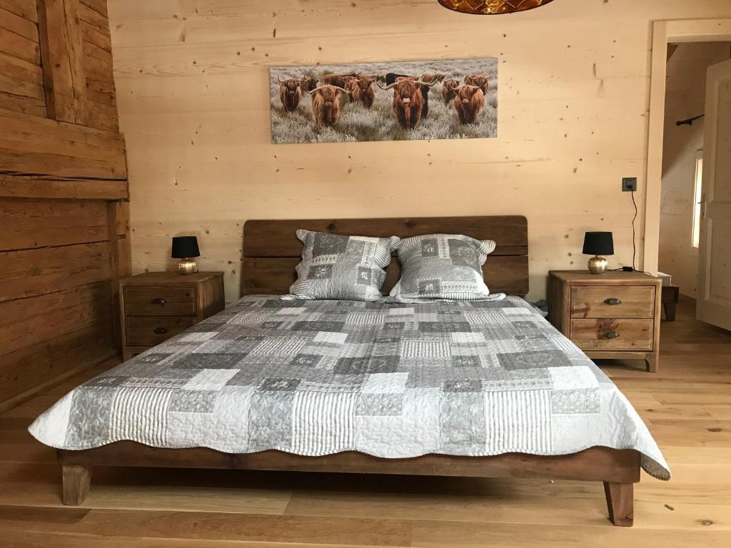 Postel nebo postele na pokoji v ubytování Au Pré des Chevaux
