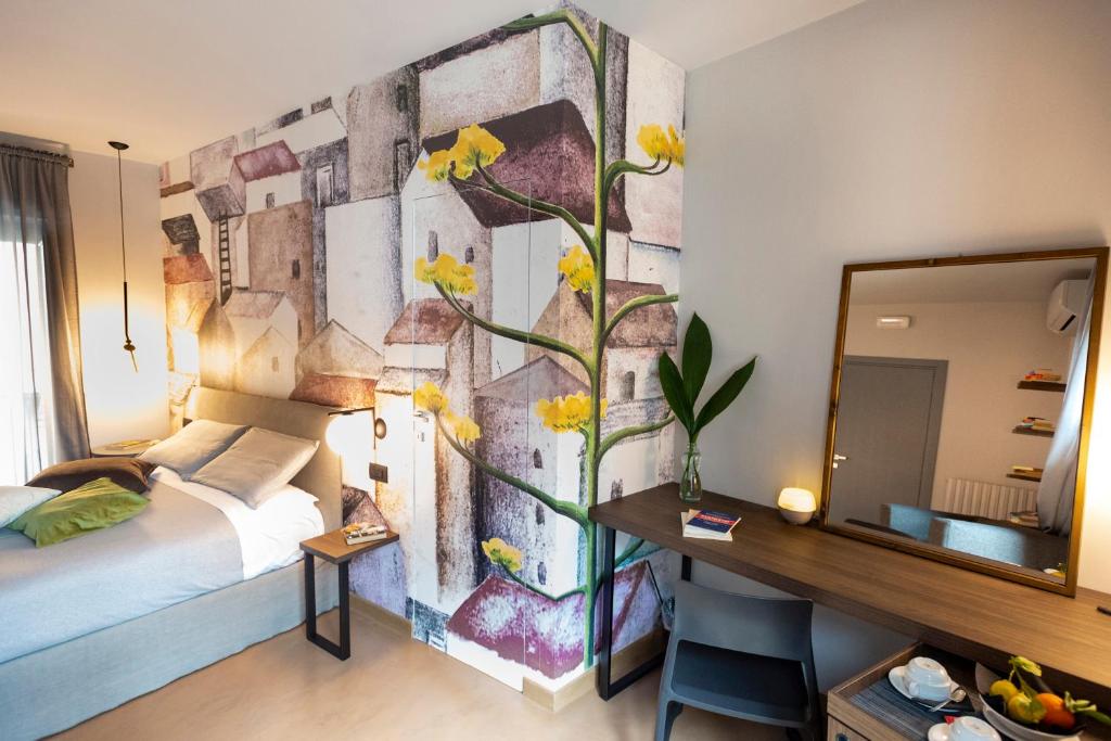Postel nebo postele na pokoji v ubytování "Locanda Susuiusu" keyless entry