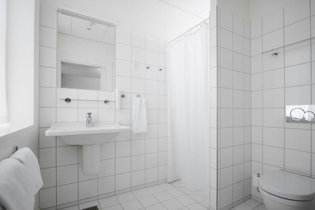 Koupelna v ubytování Tornøes Hotel