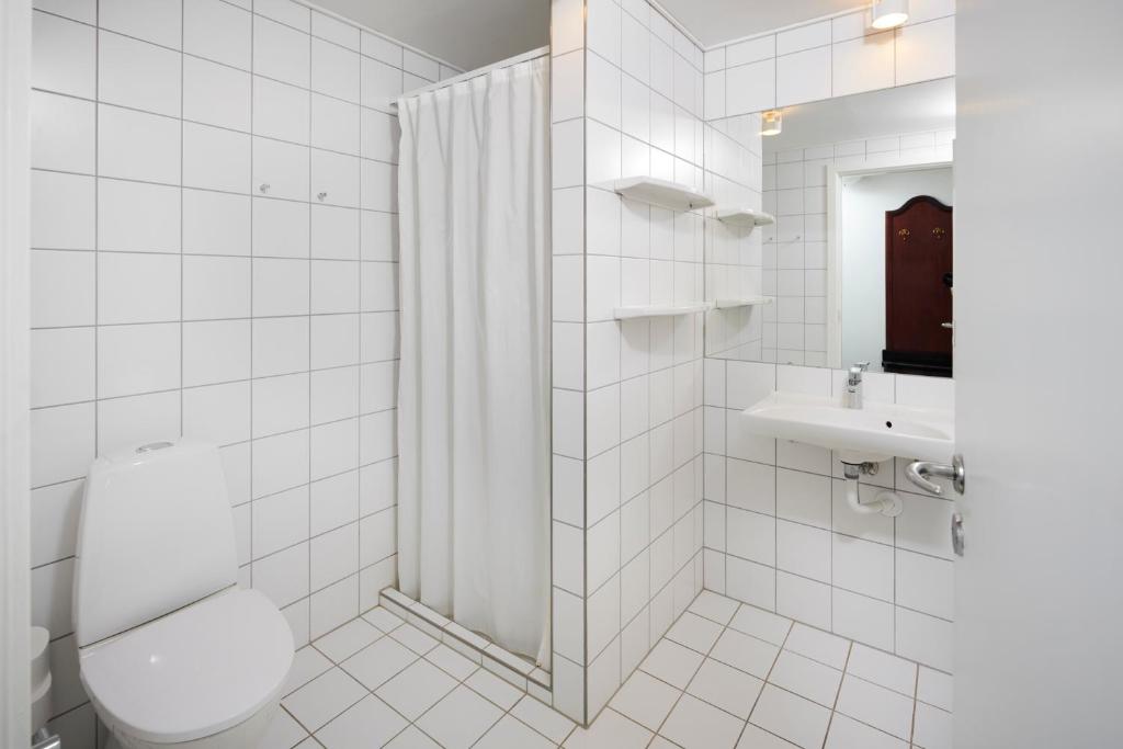 Koupelna v ubytování Tornøes Hotel