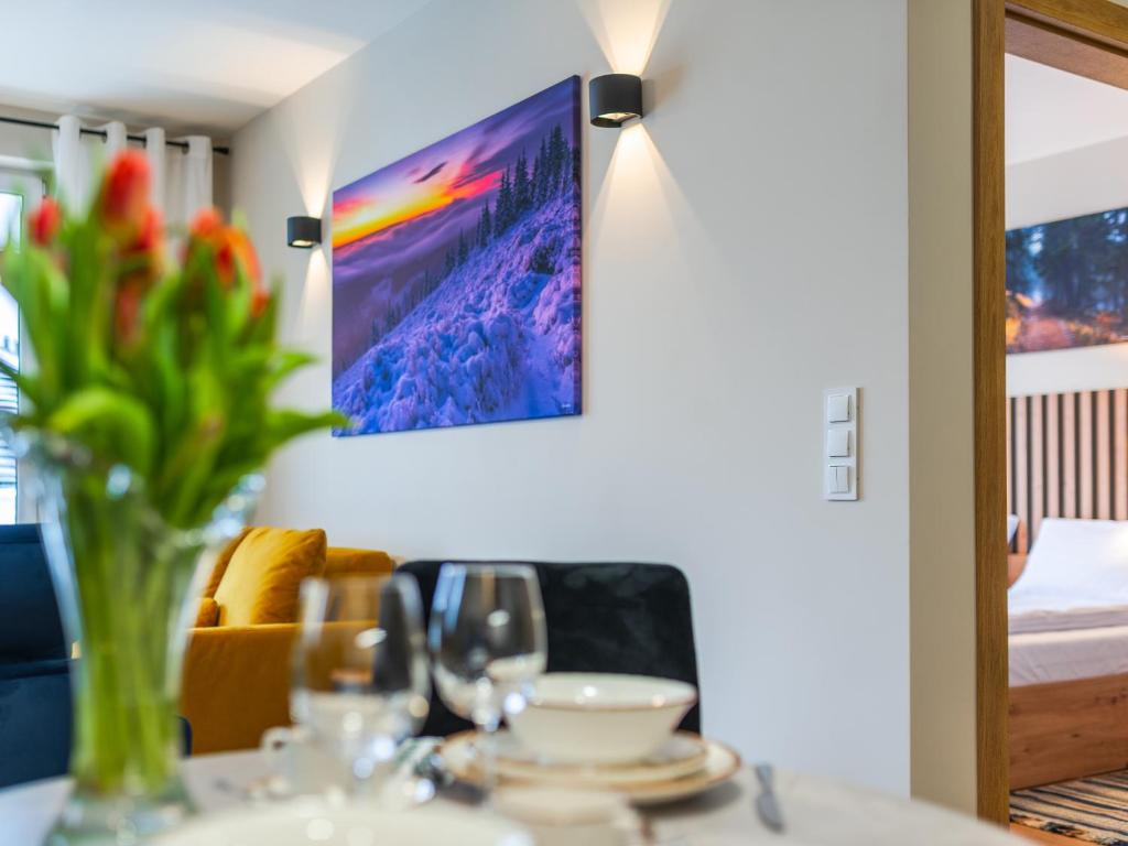 Posteľ alebo postele v izbe v ubytovaní Apartamenty na Polnej