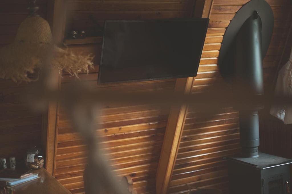 TV a/nebo společenská místnost v ubytování chatky Dokořán