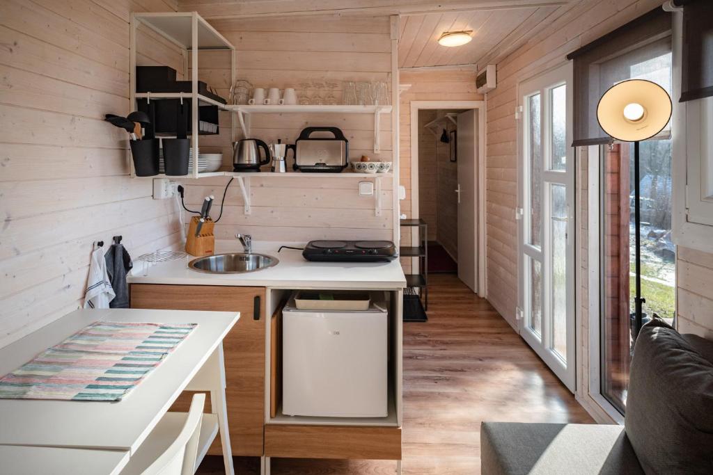 Kuchyň nebo kuchyňský kout v ubytování Fox House Tisá / Rájec