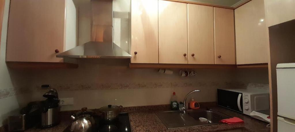 Kuchyň nebo kuchyňský kout v ubytování Apartamentos La Paz VIII