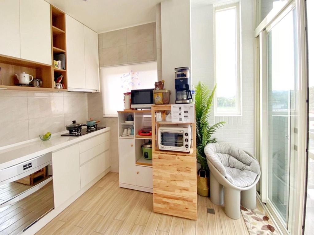Kuchyň nebo kuchyňský kout v ubytování Xu Xu Homestay