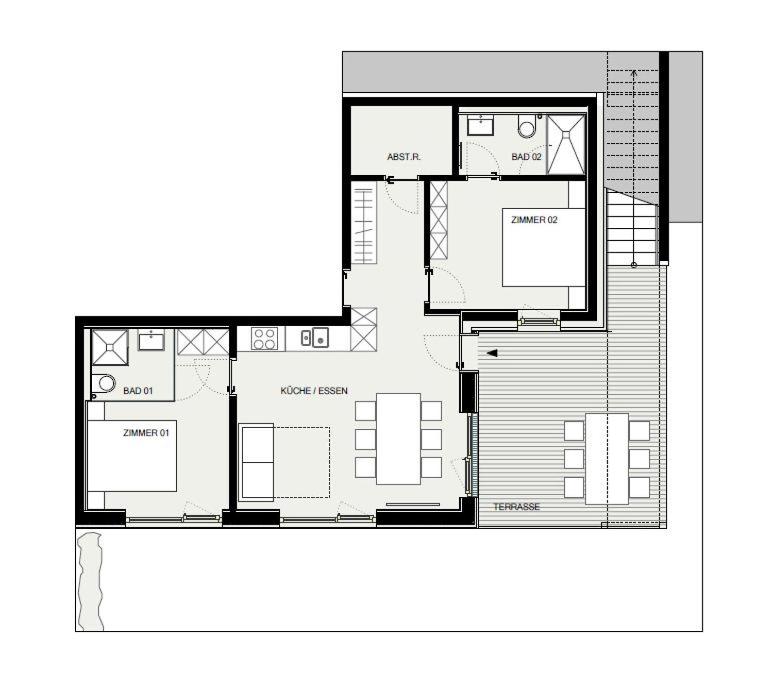 Půdorys ubytování Apartment Fitsch