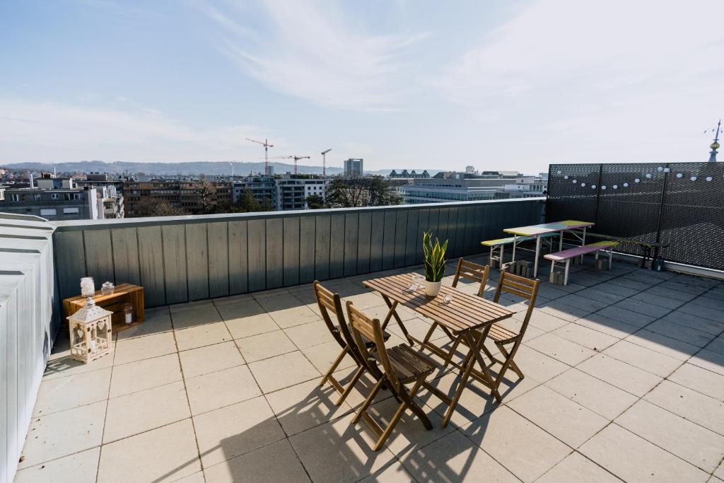 Balkón nebo terasa v ubytování Eigene Wohnung im Stadtzentrum mit wunderschöner Dachterrasse