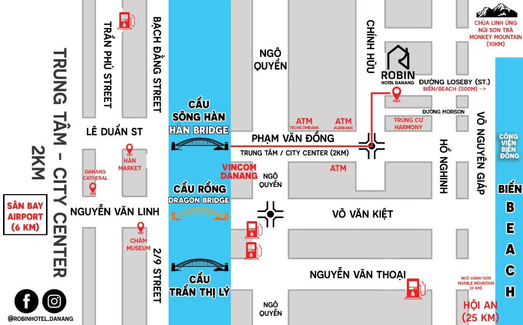 Půdorys ubytování Robin Hotel Danang