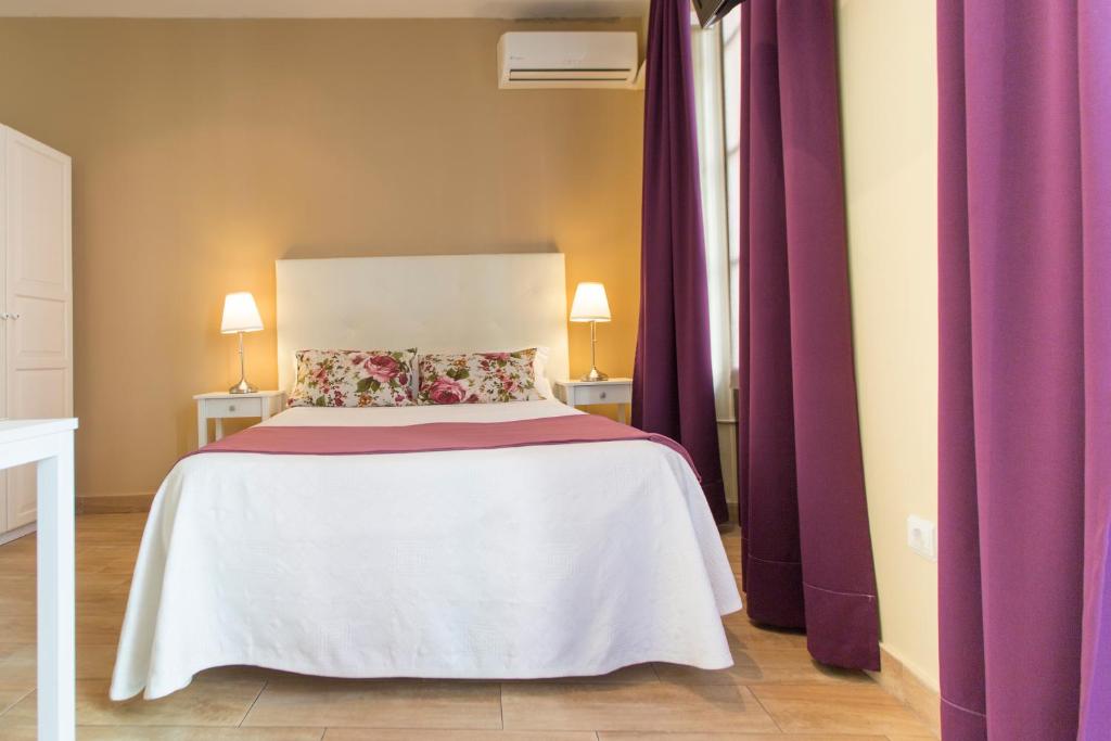 Postel nebo postele na pokoji v ubytování Habitaciones Amelia