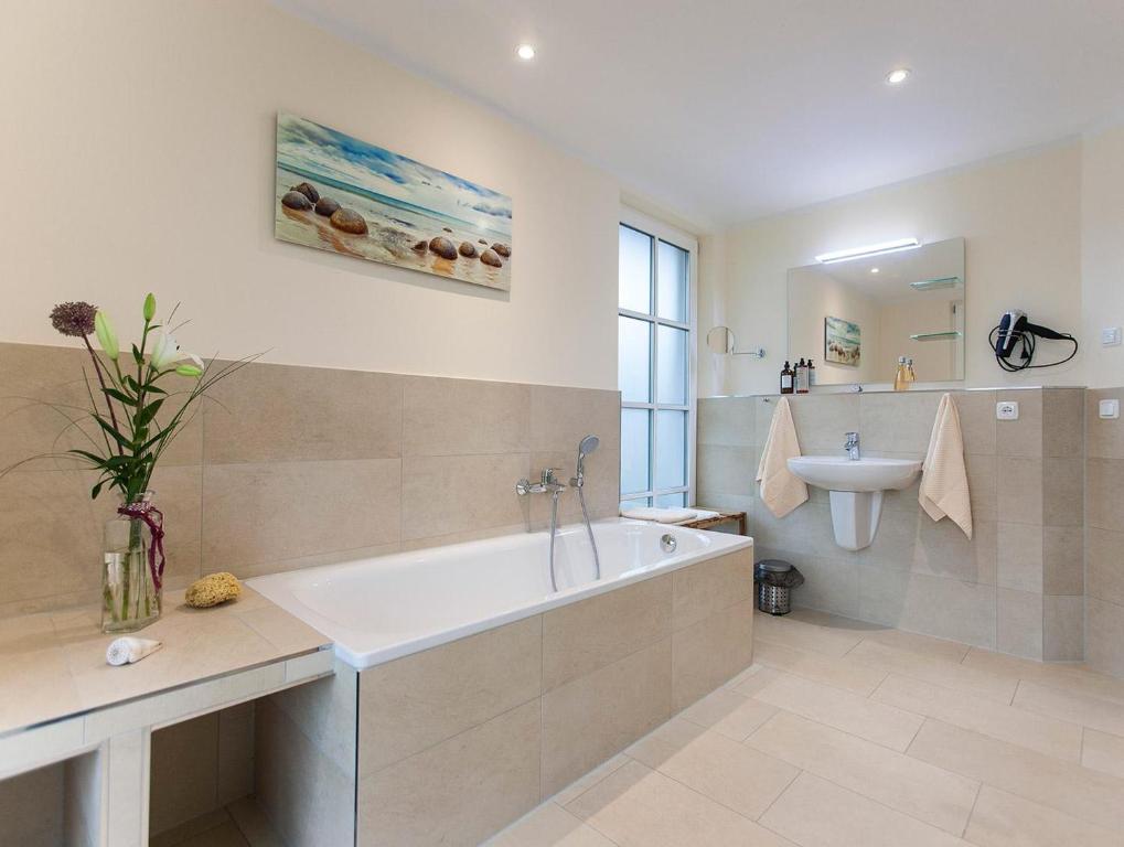 Koupelna v ubytování Ferienhaus Haubenlerche 52
