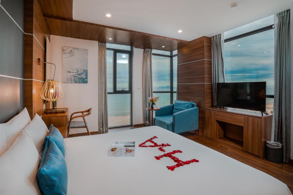 Phòng Deluxe Giường Đôi Nhìn Ra Biển - Bao Gồm Trà Chiều