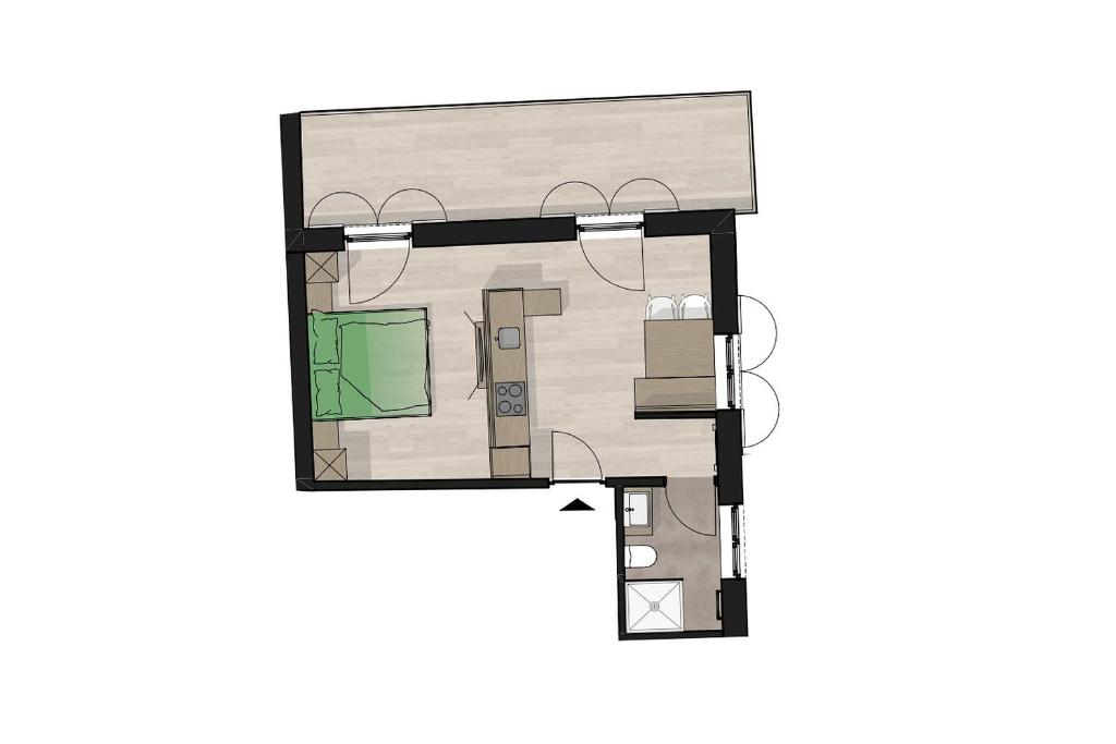 Plán poschodí v ubytovaní Torgglbauer Apartment 2