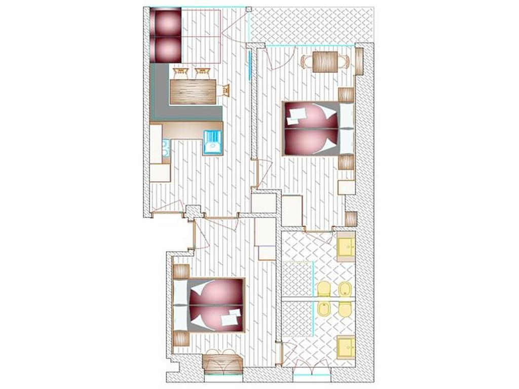 Půdorys ubytování Thusnelda Apartment B