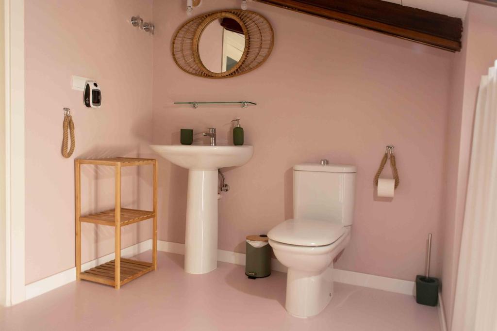 Koupelna v ubytování Hotel Almunia