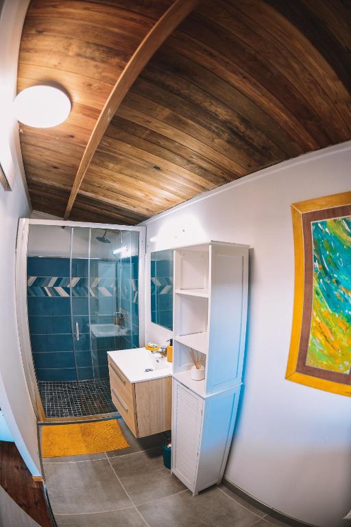 Koupelna v ubytování Bungalow de Nola