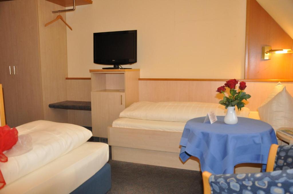 TV a/nebo společenská místnost v ubytování City Partner Hotel Strauss