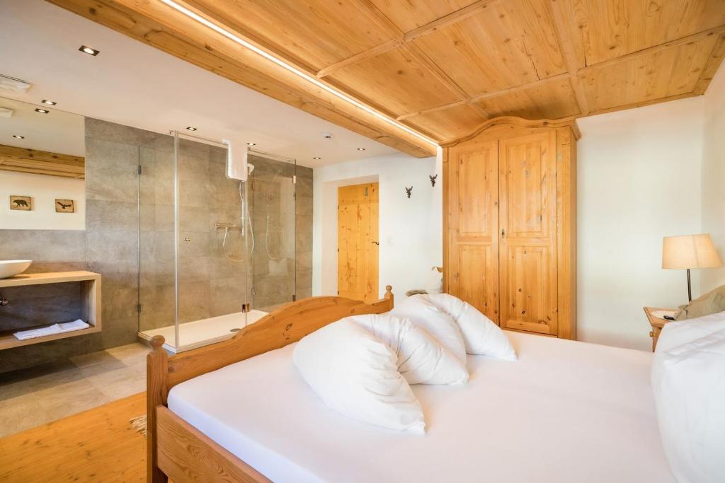 Postel nebo postele na pokoji v ubytování Das Krumerhaus