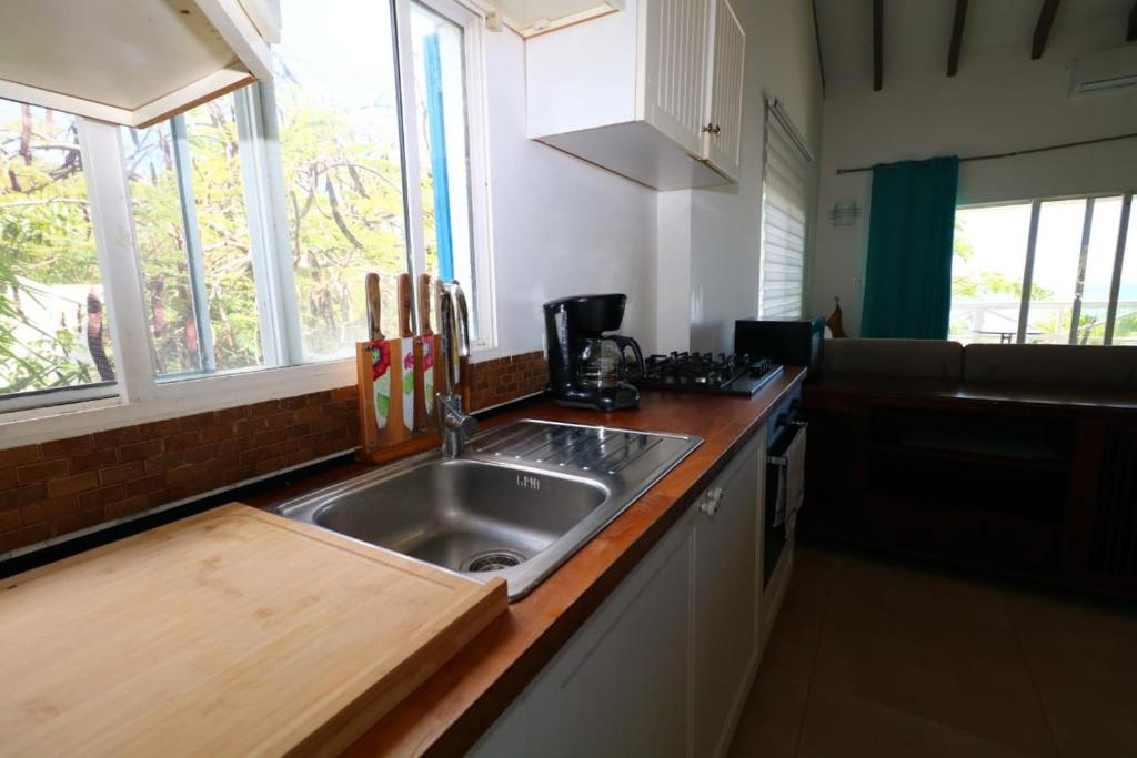 Kuchyň nebo kuchyňský kout v ubytování Blue Dream Apartments