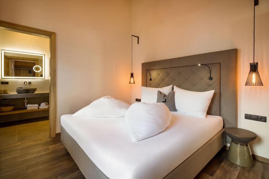 Postel nebo postele na pokoji v ubytování Das Krumerhaus