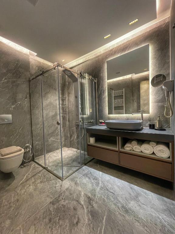 Koupelna v ubytování Trokadero Boutique Hotel