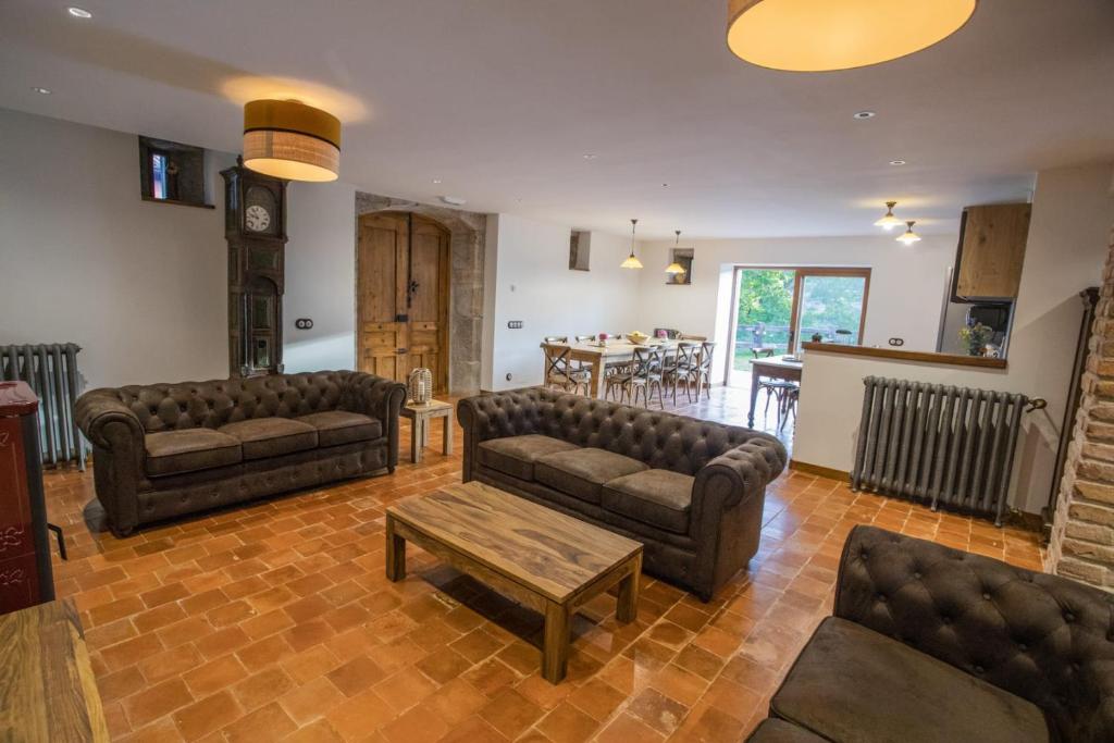 Posezení v ubytování Casa Rural Llanes Asturias
