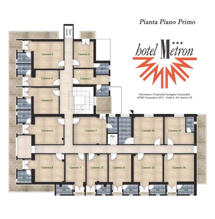 Půdorys ubytování Hotel Metron