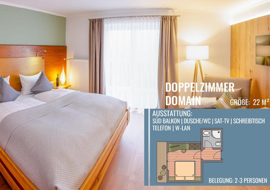 Postel nebo postele na pokoji v ubytování Glashotel