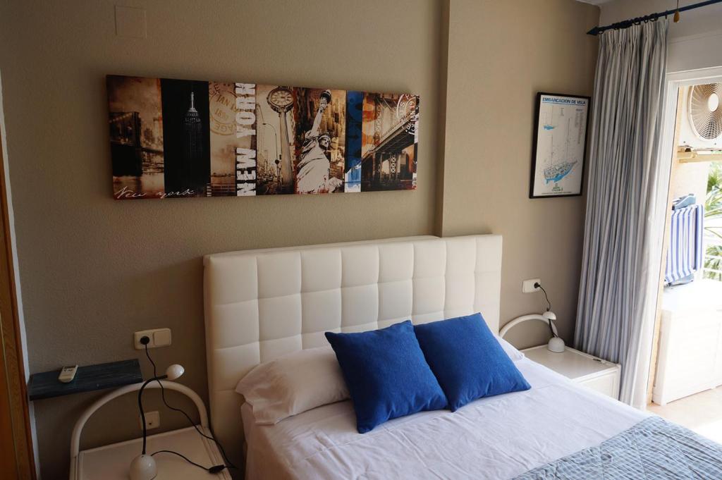 Postel nebo postele na pokoji v ubytování Apartamento Alcoy