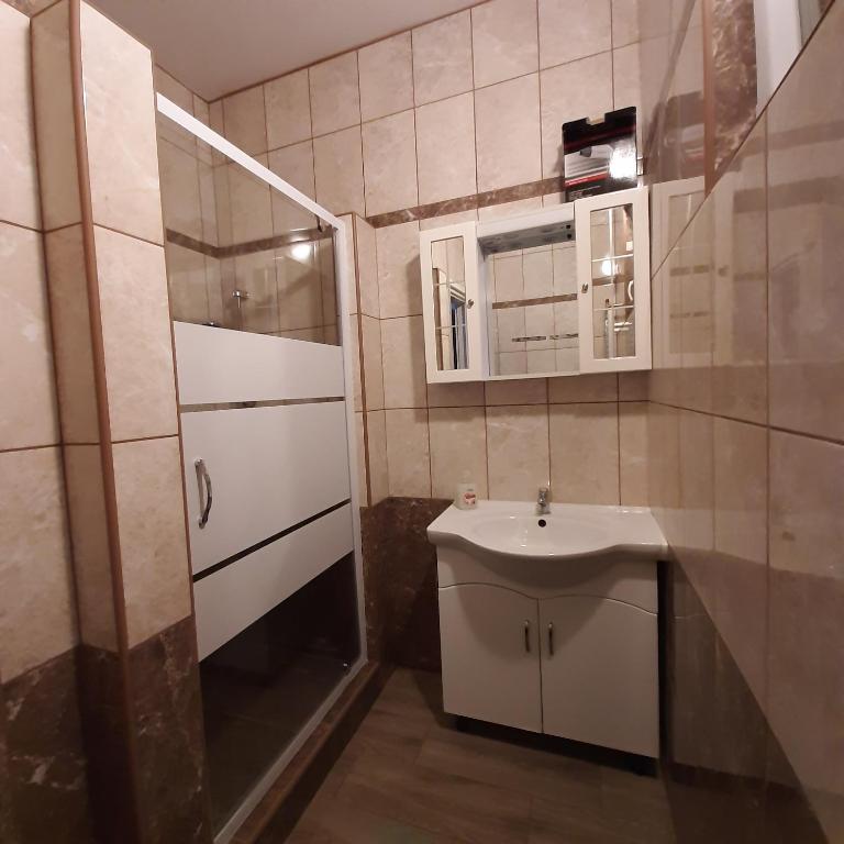 Koupelna v ubytování Rózsa Vendégház