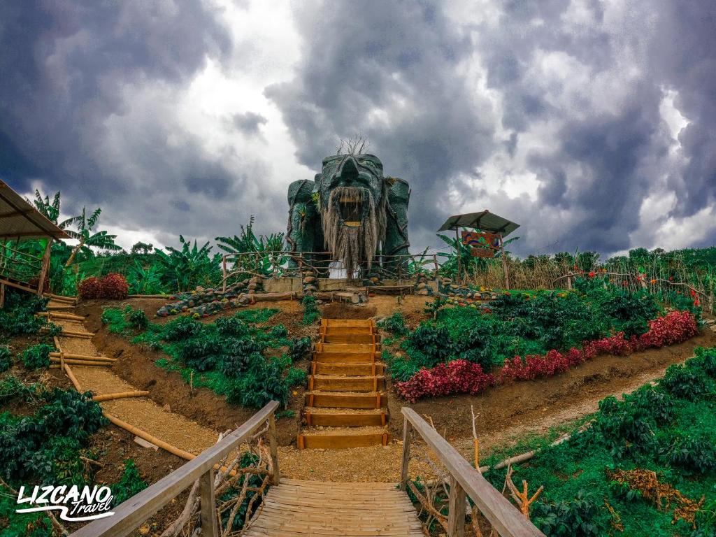 Jardin de l'établissement MAYU aventura ancestral