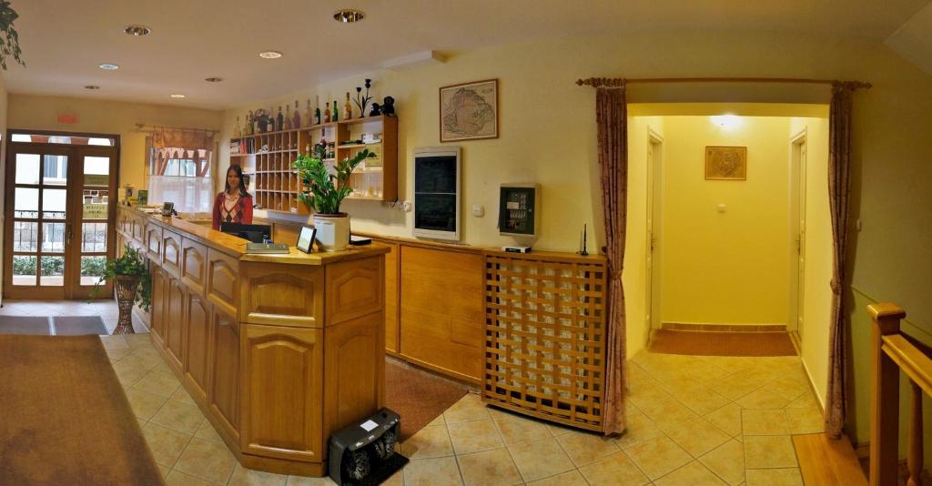 TV a/nebo společenská místnost v ubytování Corvin Hotel