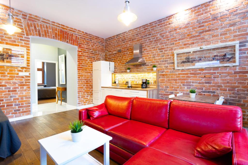 Kuchyňa alebo kuchynka v ubytovaní Apartamenty Łazarza 17