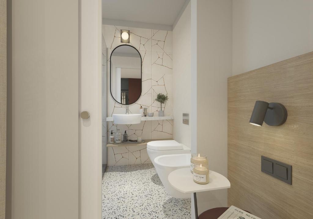 Koupelna v ubytování Hotel Sirenetta