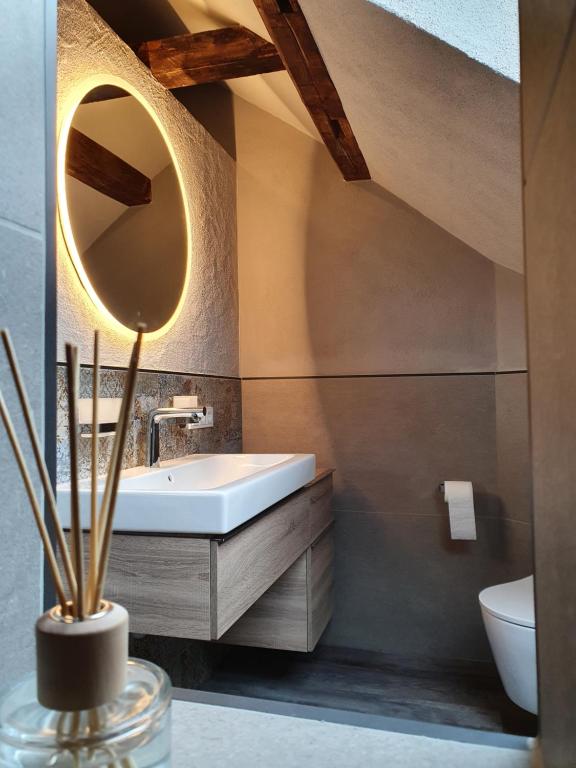 Koupelna v ubytování Aparthotel-Stadtallendorf
