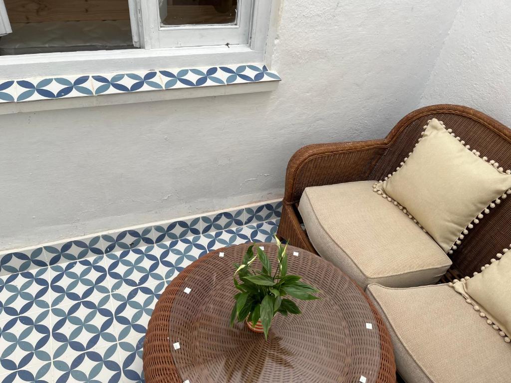 Posezení v ubytování Alzira bonita Apartamento B con patio, la Casella