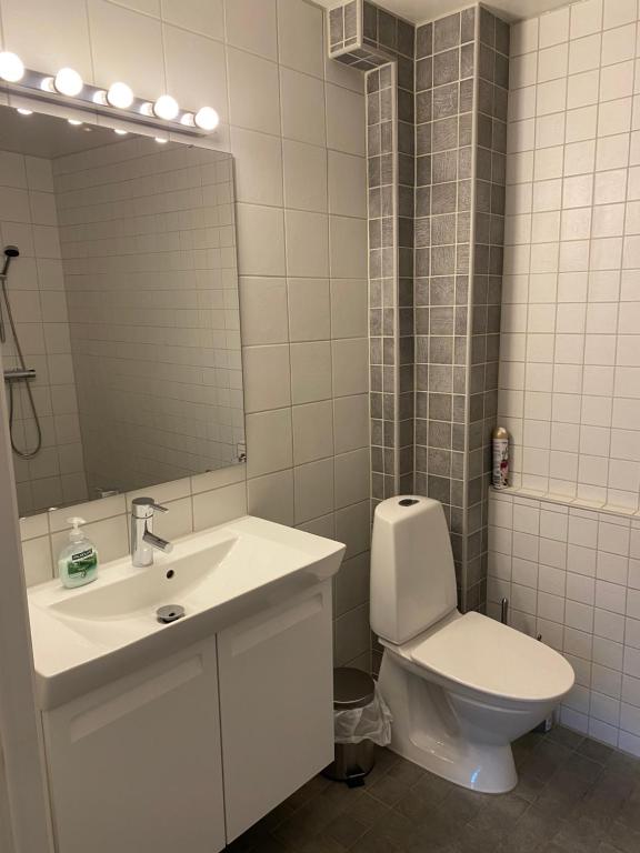 Koupelna v ubytování Helsingborgs Vandrarhem, Helsingborg Hostel
