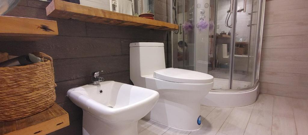 Baðherbergi á Casa del Kayak