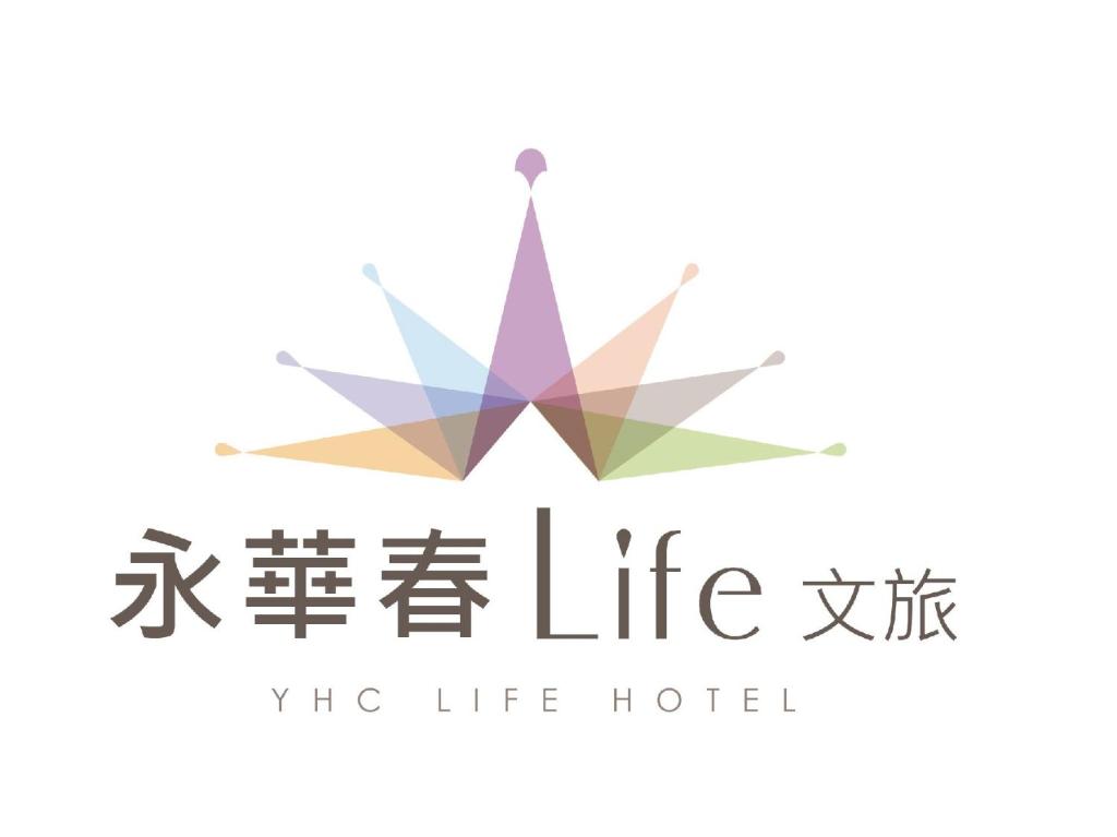 a logo for the life hotel at YHC Hotel in Tainan