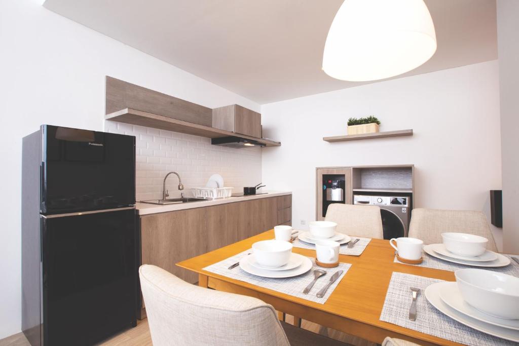 Köök või kööginurk majutusasutuses Ariama Serviced Residence