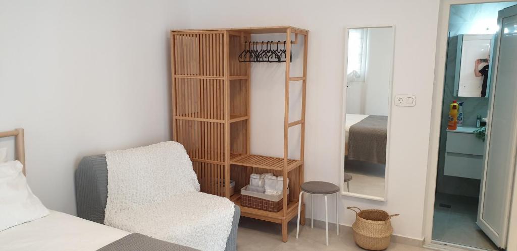 Postel nebo postele na pokoji v ubytování La Playa Studio Mykonos
