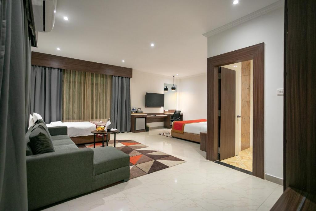 TV a/nebo společenská místnost v ubytování Hotel Starlight