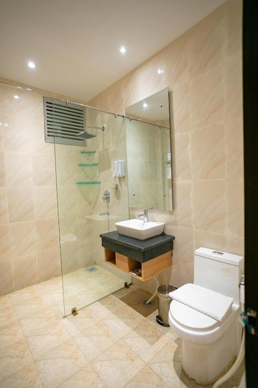 Koupelna v ubytování Hotel Starlight