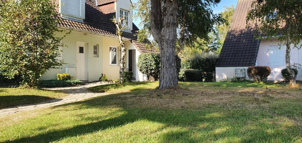 una casa con un árbol en el patio en claire, en Camiers