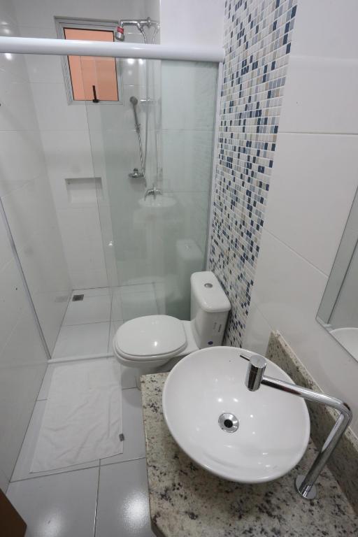 Koupelna v ubytování Hotel Plaza Cascavel