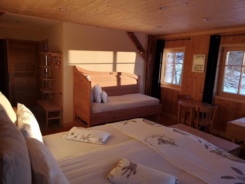 Postel nebo postele na pokoji v ubytování Maison Le ROZET